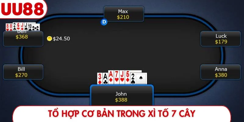 Tổ hợp cơ bản trong Xì Tố 7 cây